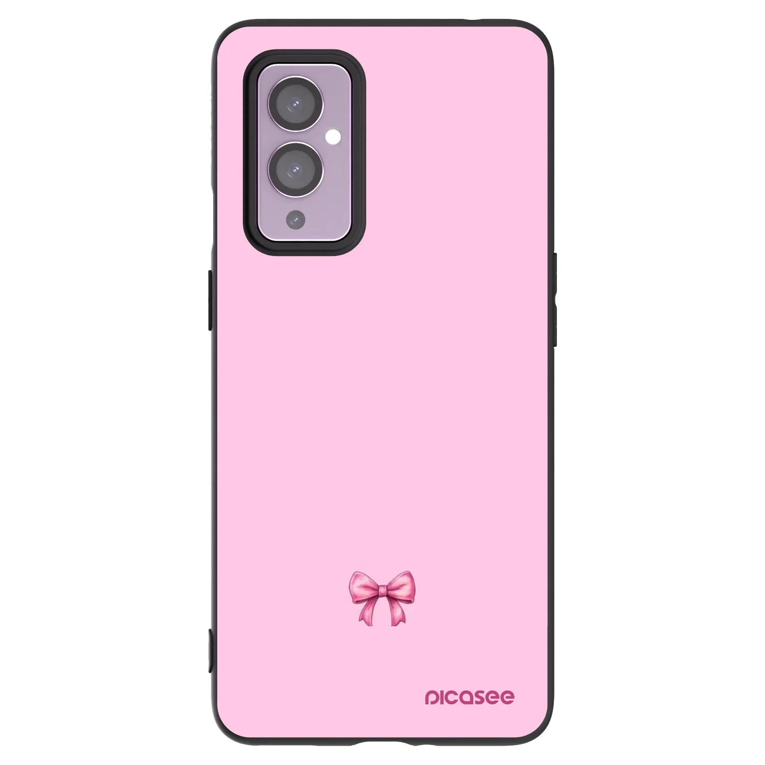 Picasee silikonski črni ovitek za OnePlus 9 - Blush bow