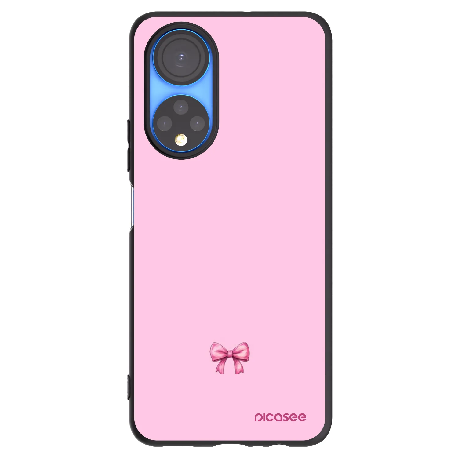 Picasee silikonski črni ovitek za Honor X7 - Blush bow