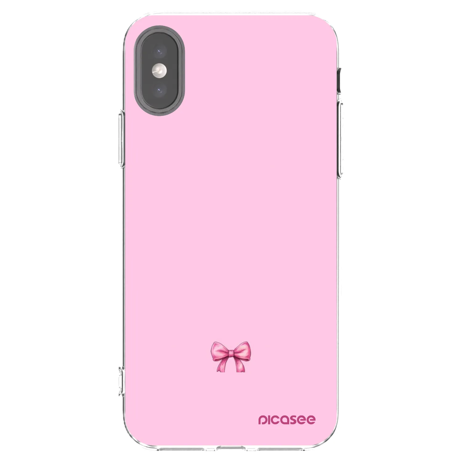 Picasee silikonski prozorni ovitek za Apple iPhone X/XS - Blush bow