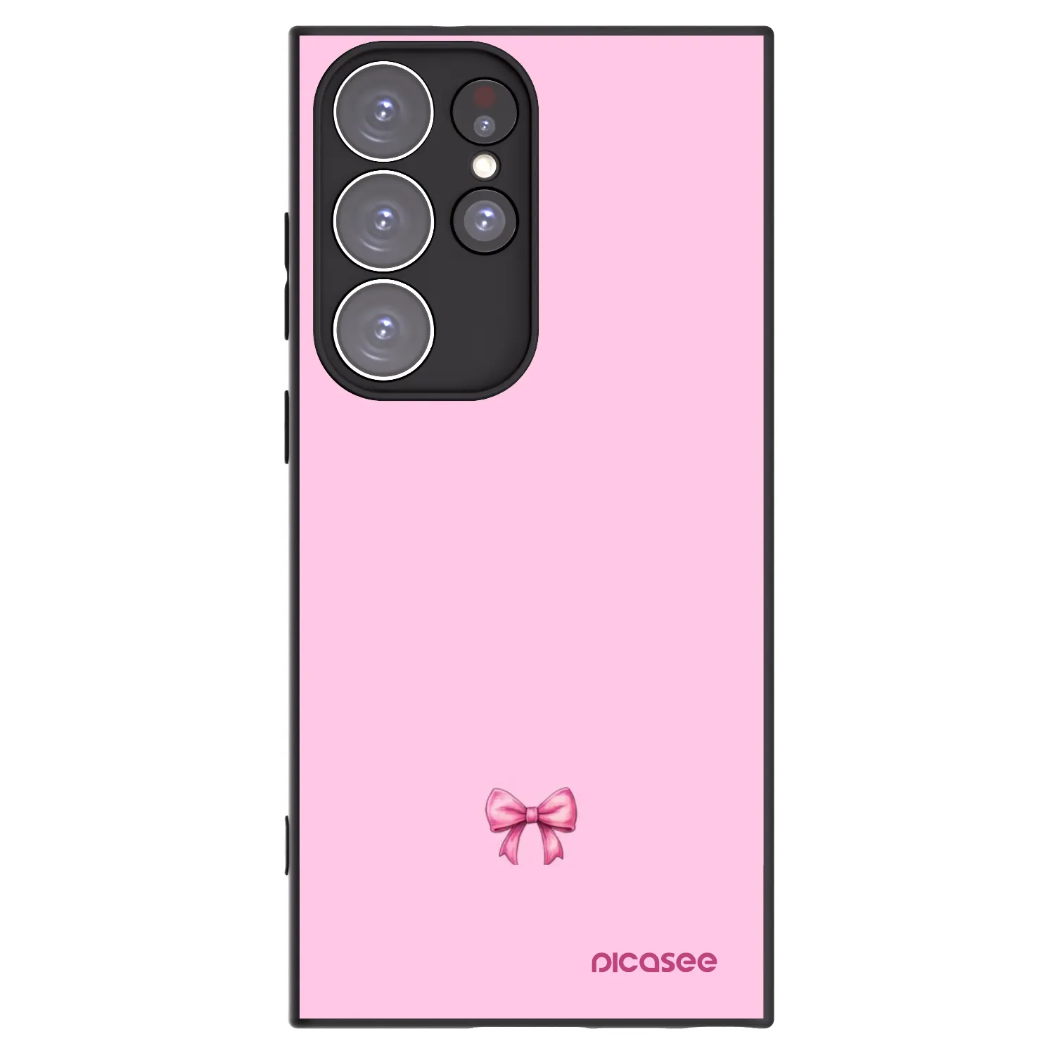Picasee silikonski črni ovitek za Samsung Galaxy S23 Ultra 5G - Blush bow