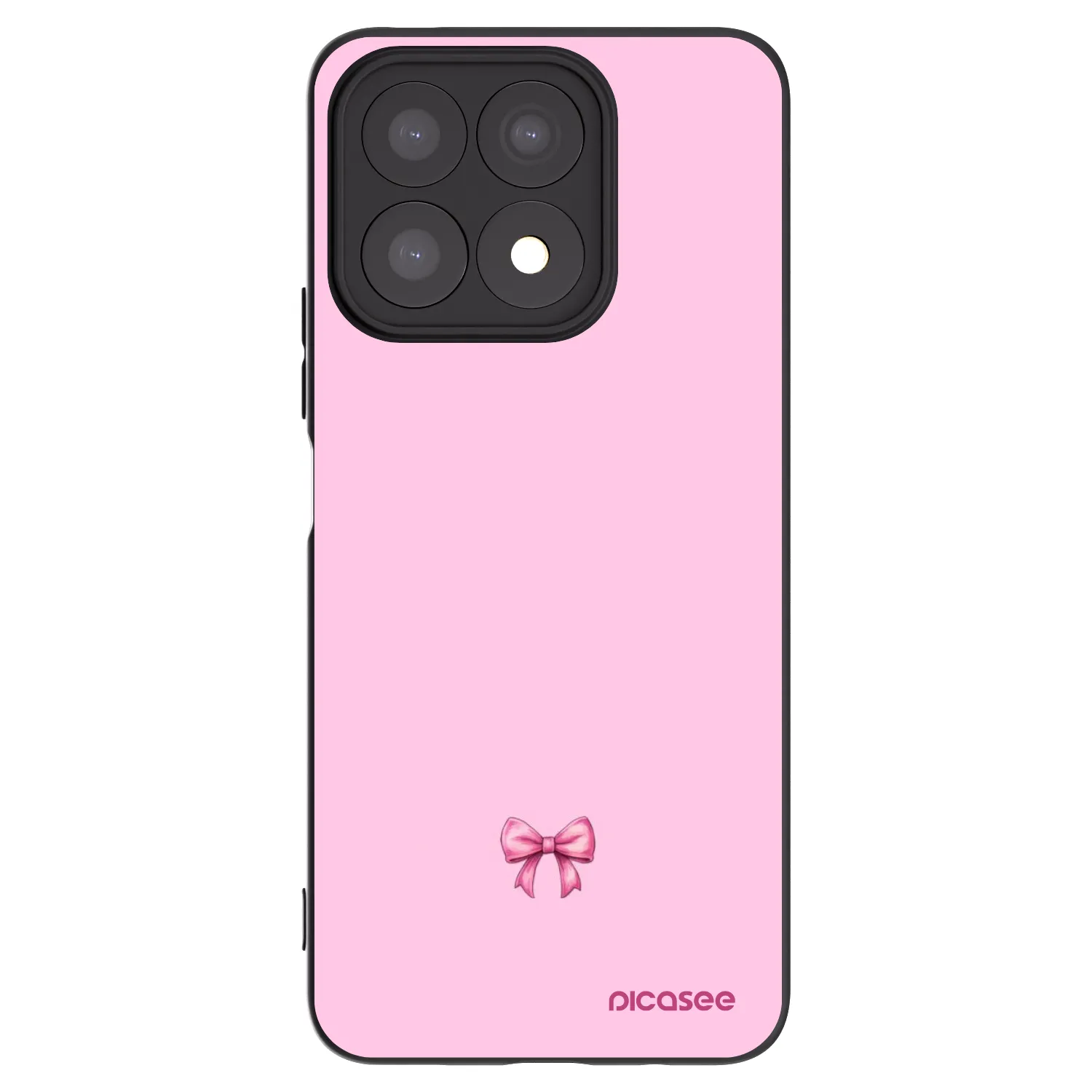 Picasee silikonski črni ovitek za Honor X8a - Blush bow