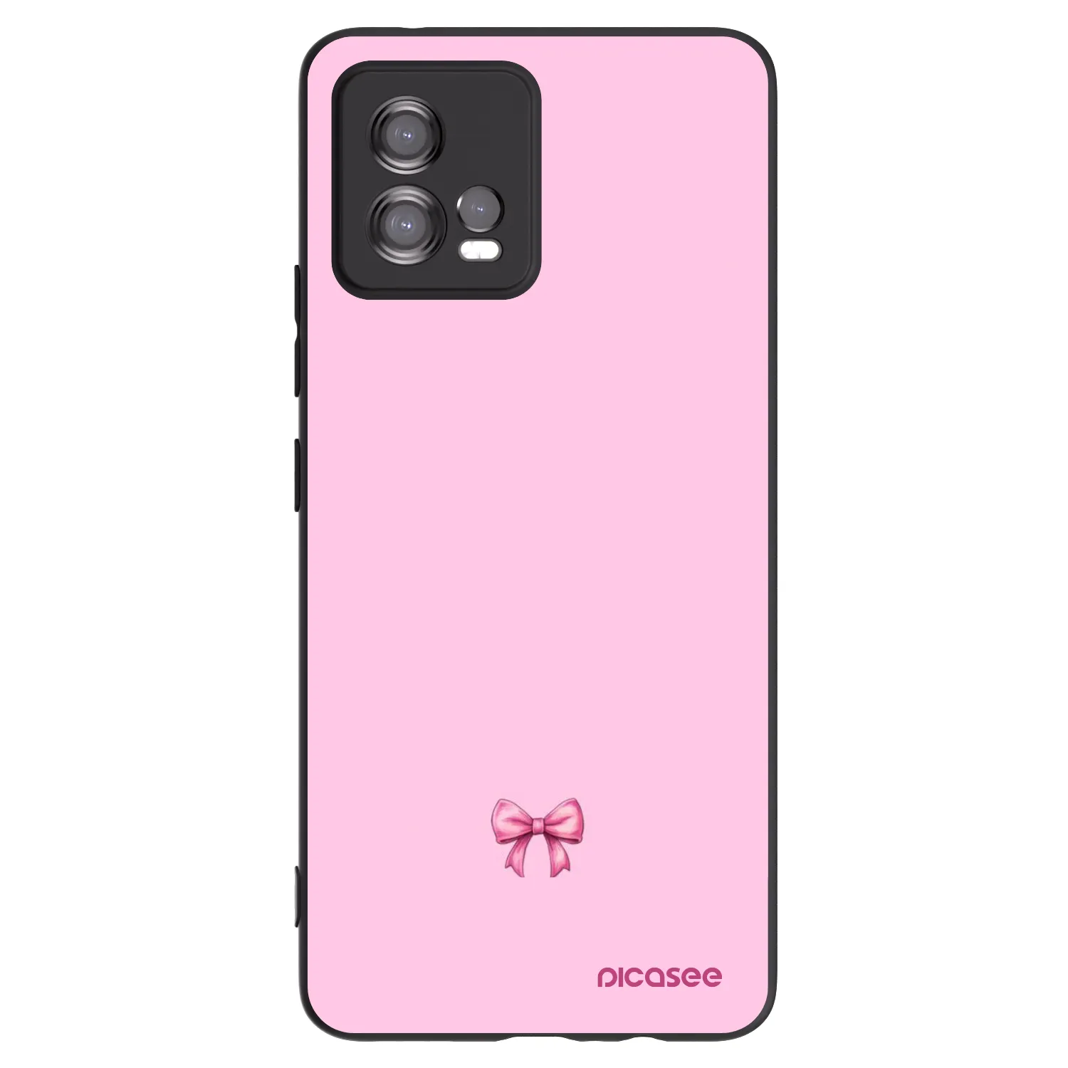 Picasee silikonski črni ovitek za Motorola Moto G72 - Blush bow