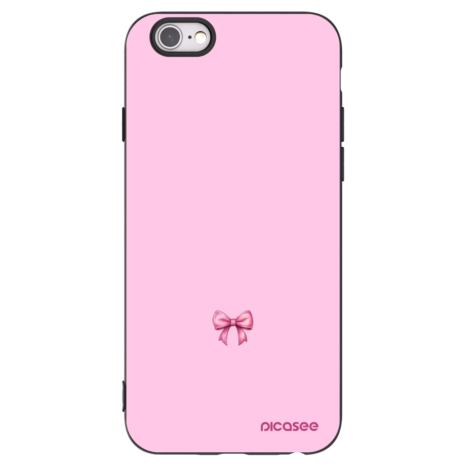Picasee silikonski črni ovitek za Apple iPhone 6/6S - Blush bow