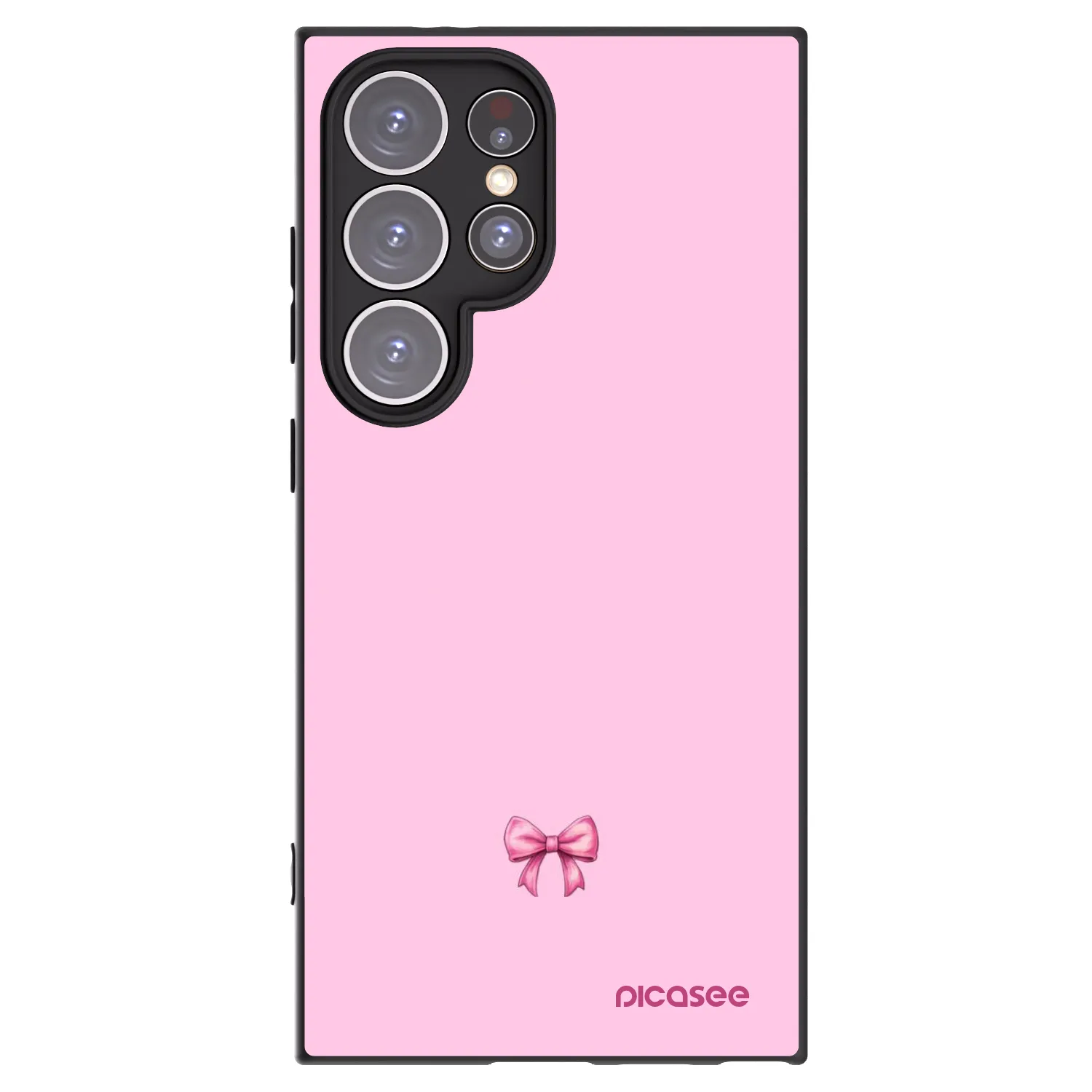 Picasee silikonski črni ovitek za Samsung Galaxy S24 Ultra S928B 5G - Blush bow