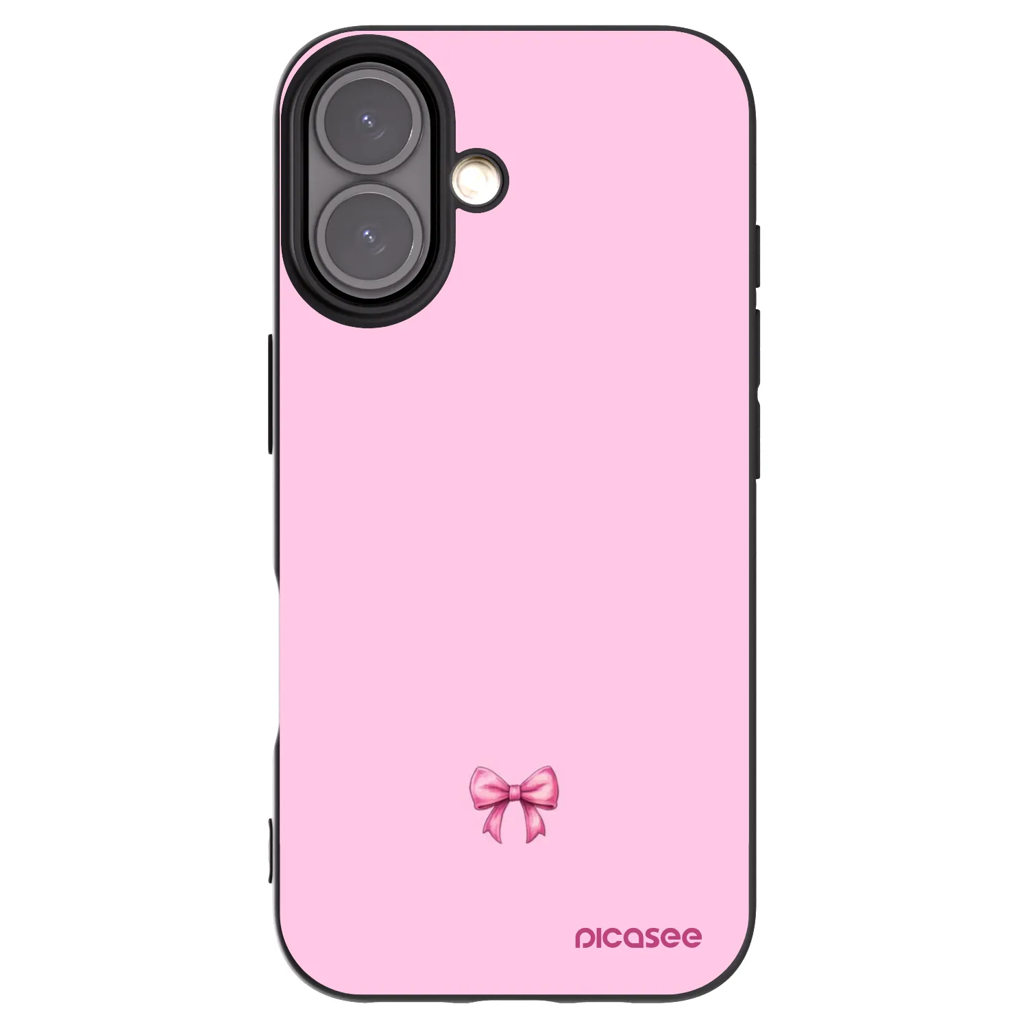 Picasee silikonski črni ovitek za Apple iPhone 16 - Blush bow