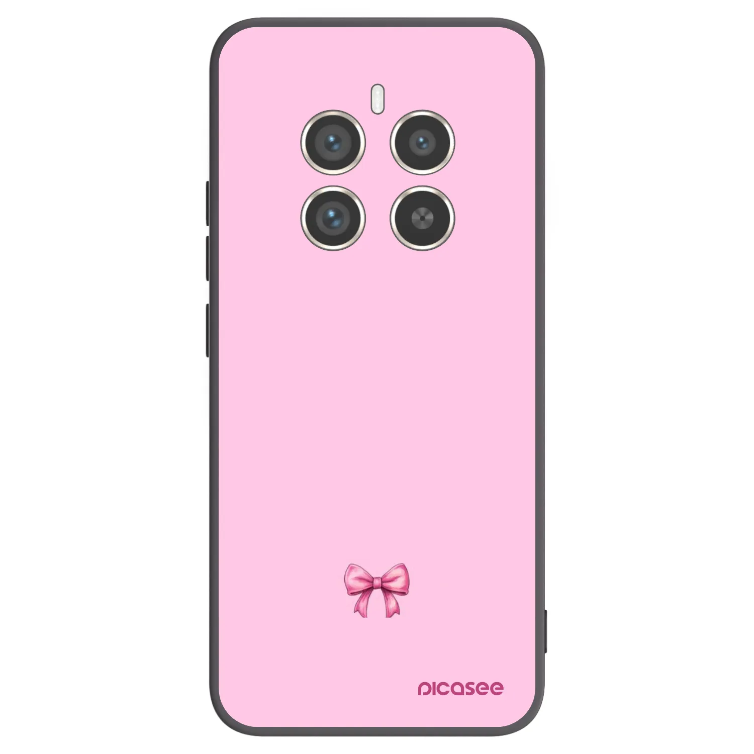 Picasee silikonski črni ovitek za Realme 12 Pro 5G - Blush bow