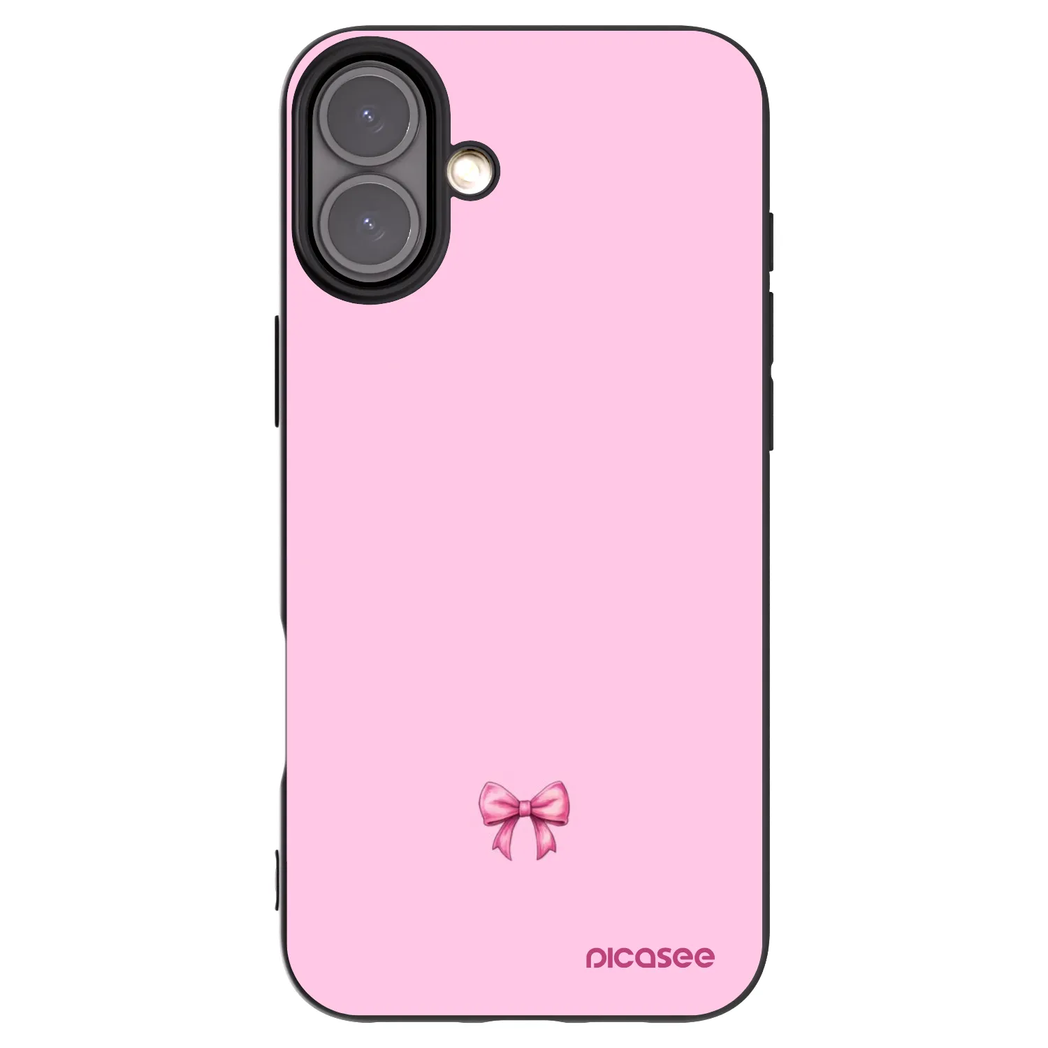 Picasee silikonski črni ovitek za Apple iPhone 16 Plus - Blush bow