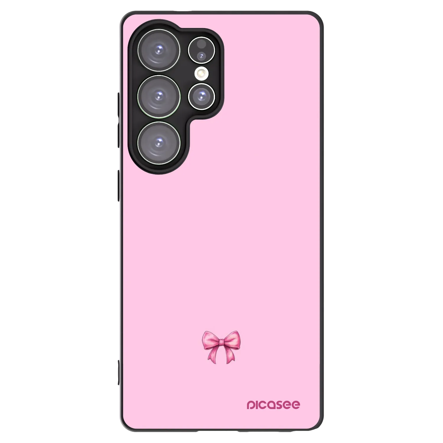 Picasee silikonski črni ovitek za Samsung Galaxy S25 Ultra 5G - Blush bow
