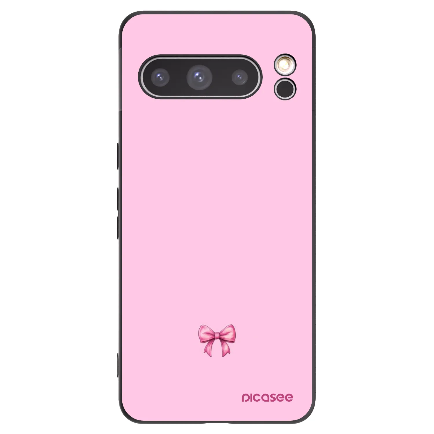 Picasee silikonski črni ovitek za Google Pixel 8 Pro - Blush bow