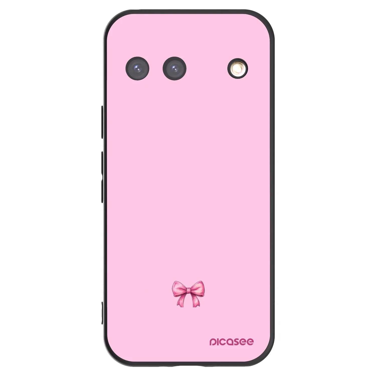 Picasee silikonski črni ovitek za Google Pixel 9 - Blush bow