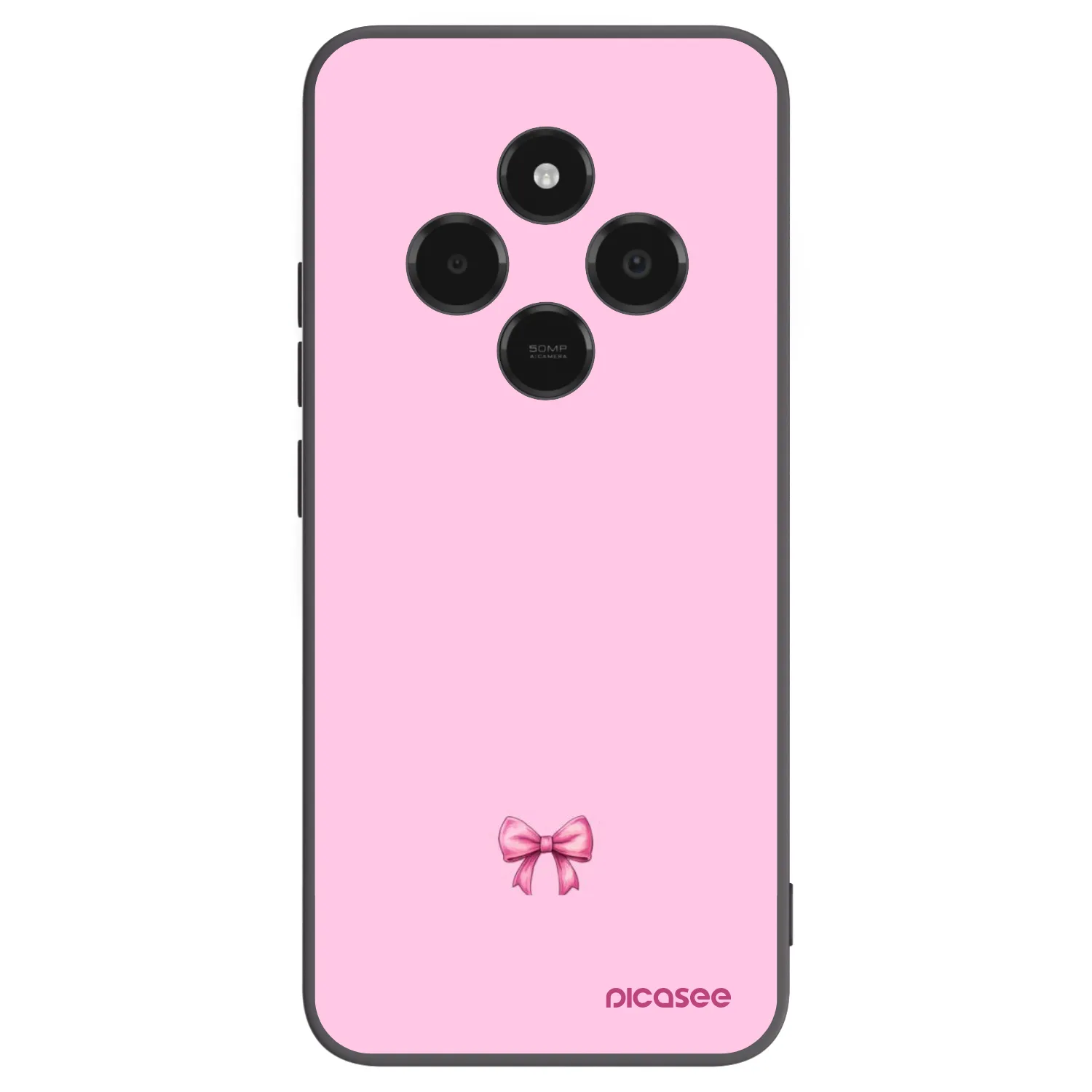 Picasee silikonski črni ovitek za Xiaomi Poco C75 - Blush bow