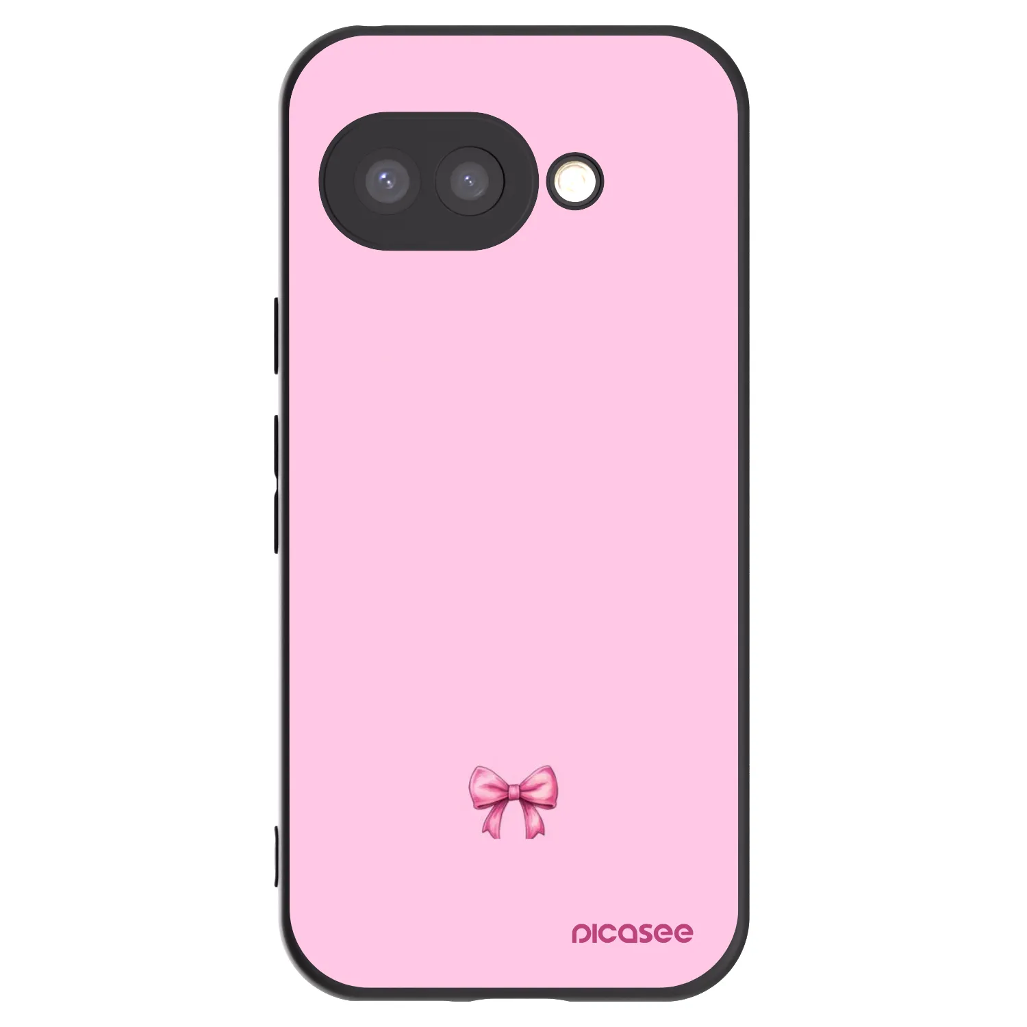 Picasee silikonski črni ovitek za Google Pixel 9a - Blush bow