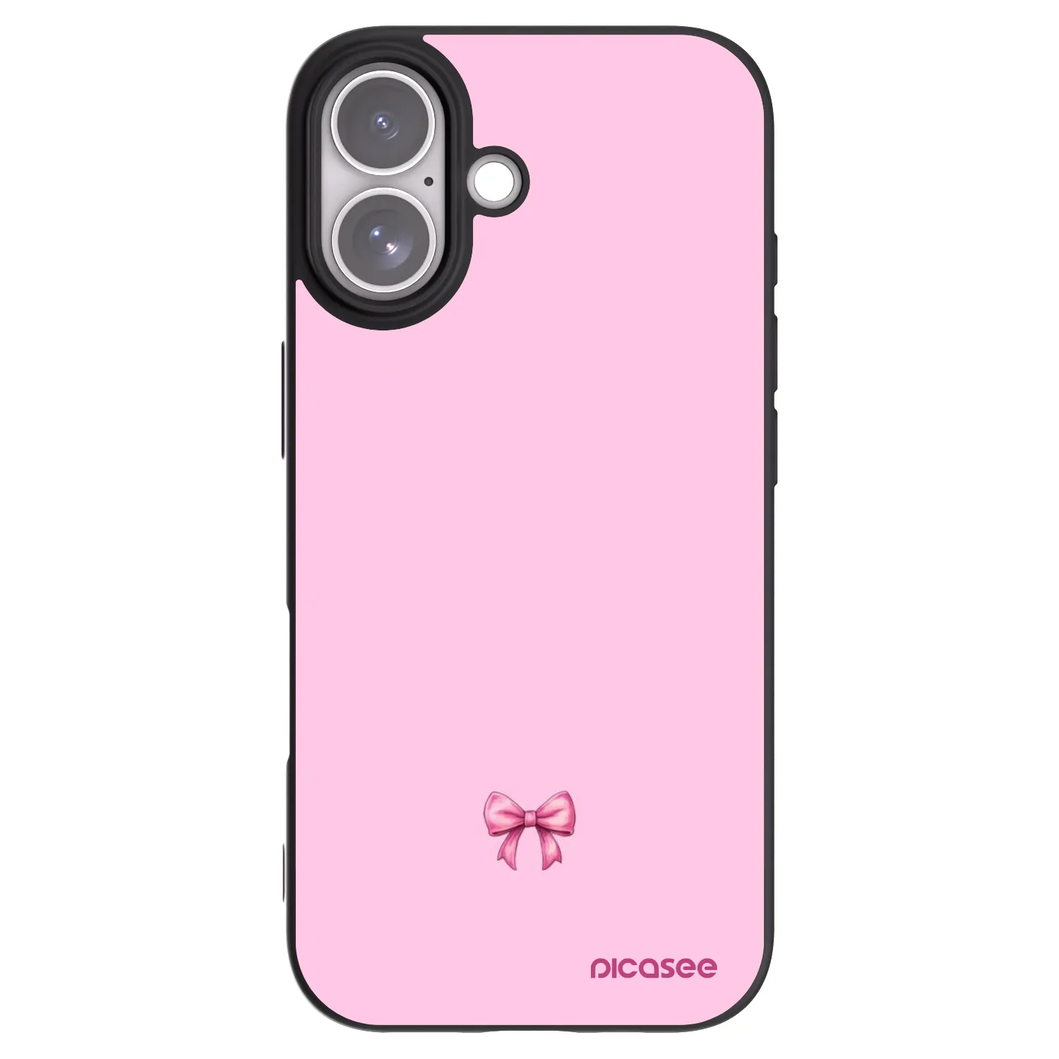 Picasee silikonski črni ovitek za Apple iPhone 17 - Blush bow