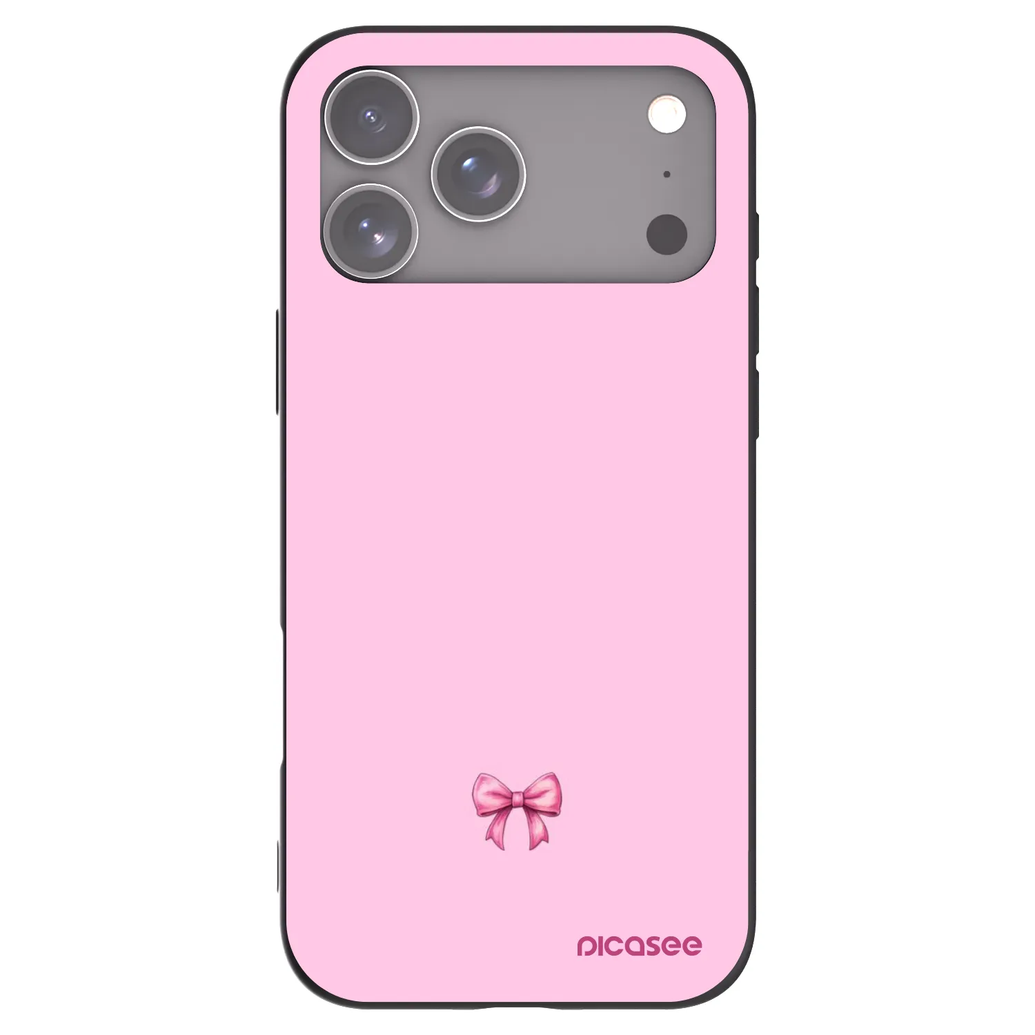 Picasee silikonski črni ovitek za Apple iPhone 17 Pro Max - Blush bow