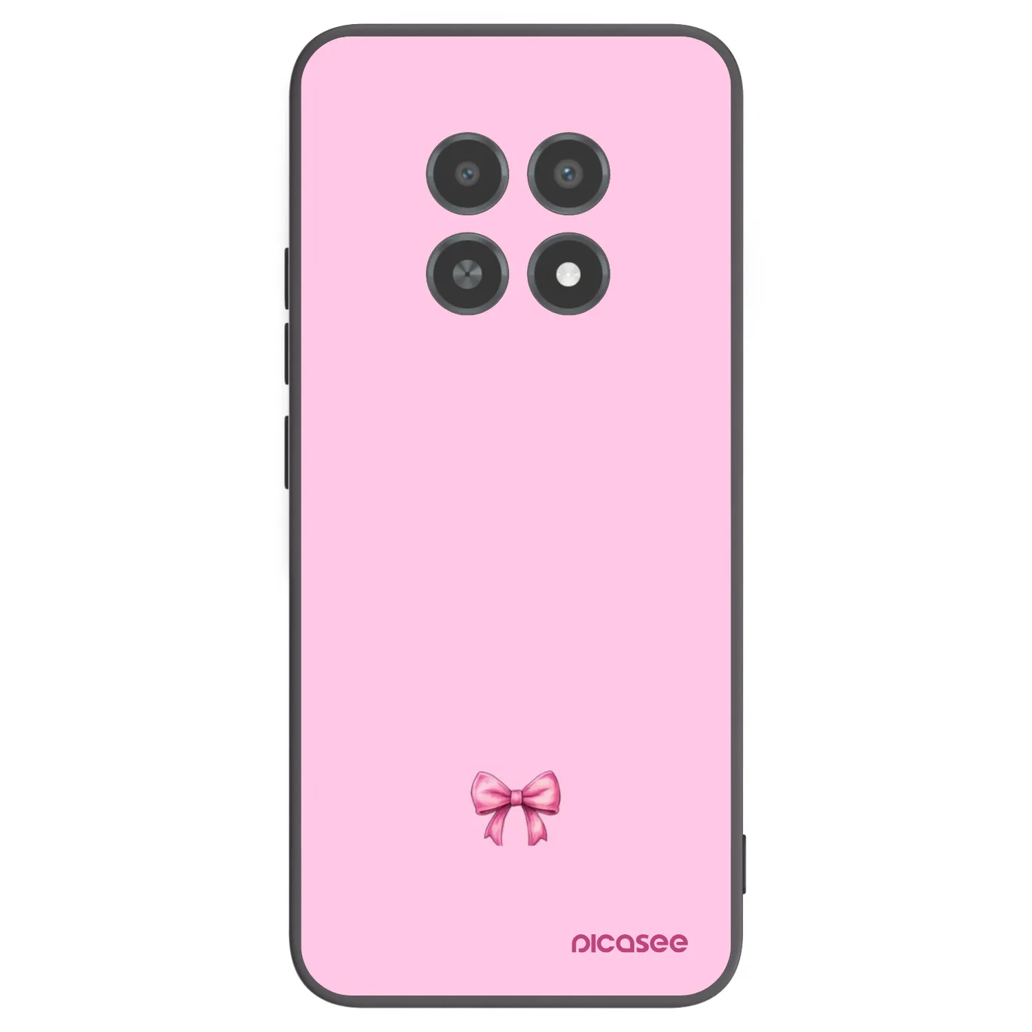 Picasee silikonski črni ovitek za Realme 12X - Blush bow
