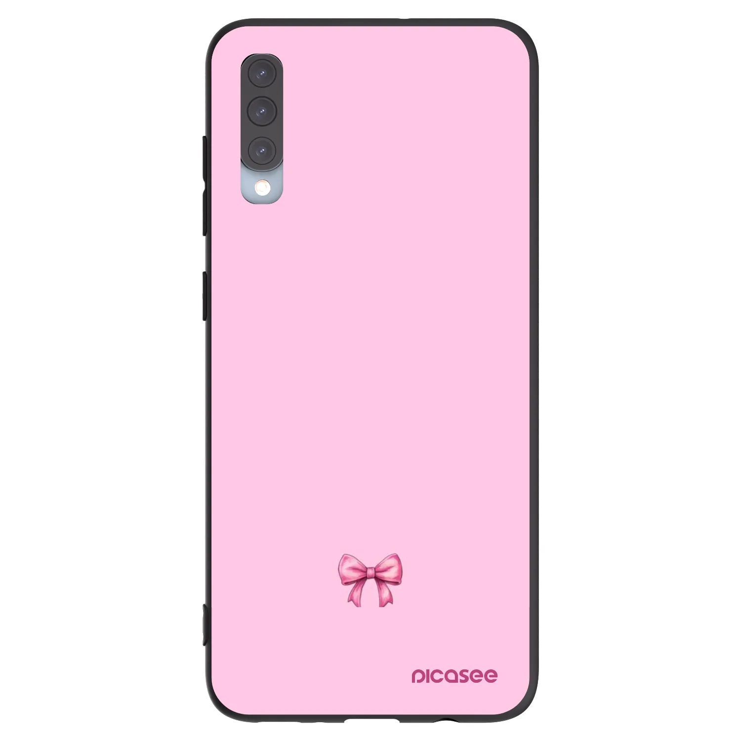 Picasee silikonski črni ovitek za Samsung Galaxy A70 A705F - Blush bow