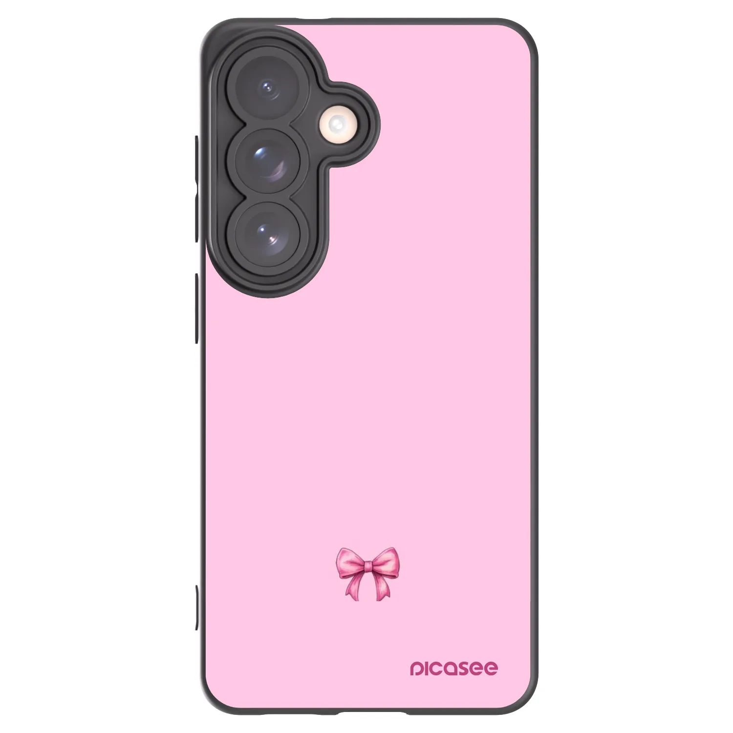 Picasee silikonski črni ovitek za Samsung Galaxy S26 - Blush bow