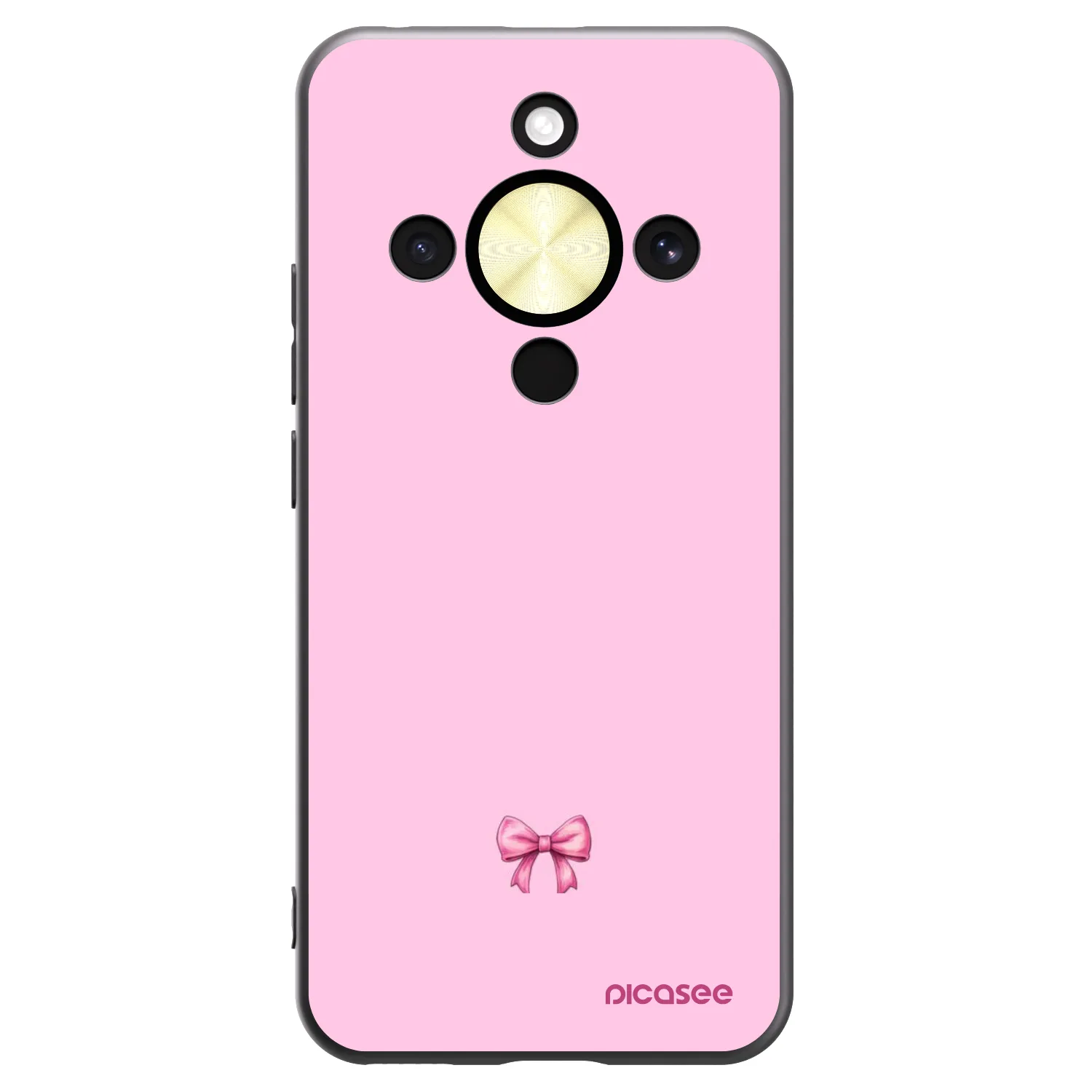 Picasee silikonski črni ovitek za Honor Magic8 Lite 5G - Blush bow