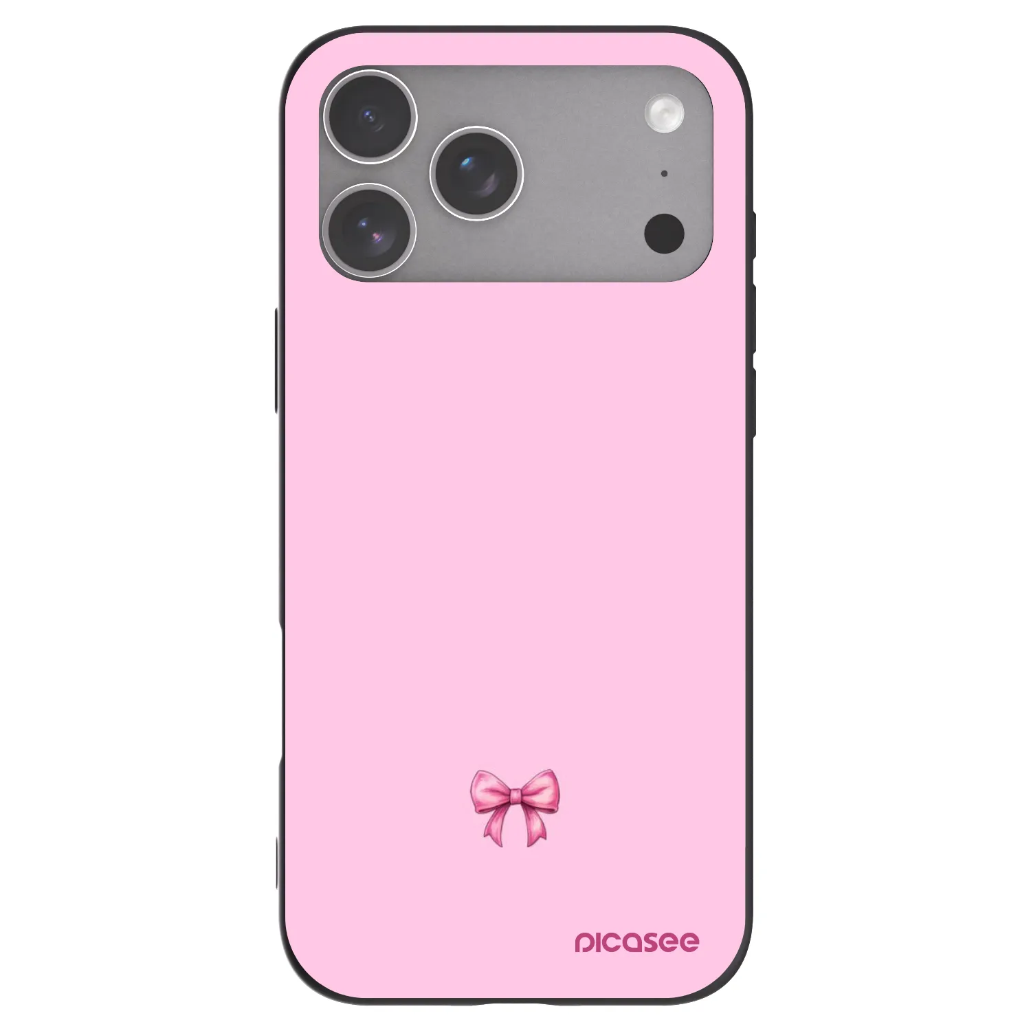 Picasee silikonski črni ovitek za Apple iPhone 18 Pro Max - Blush bow