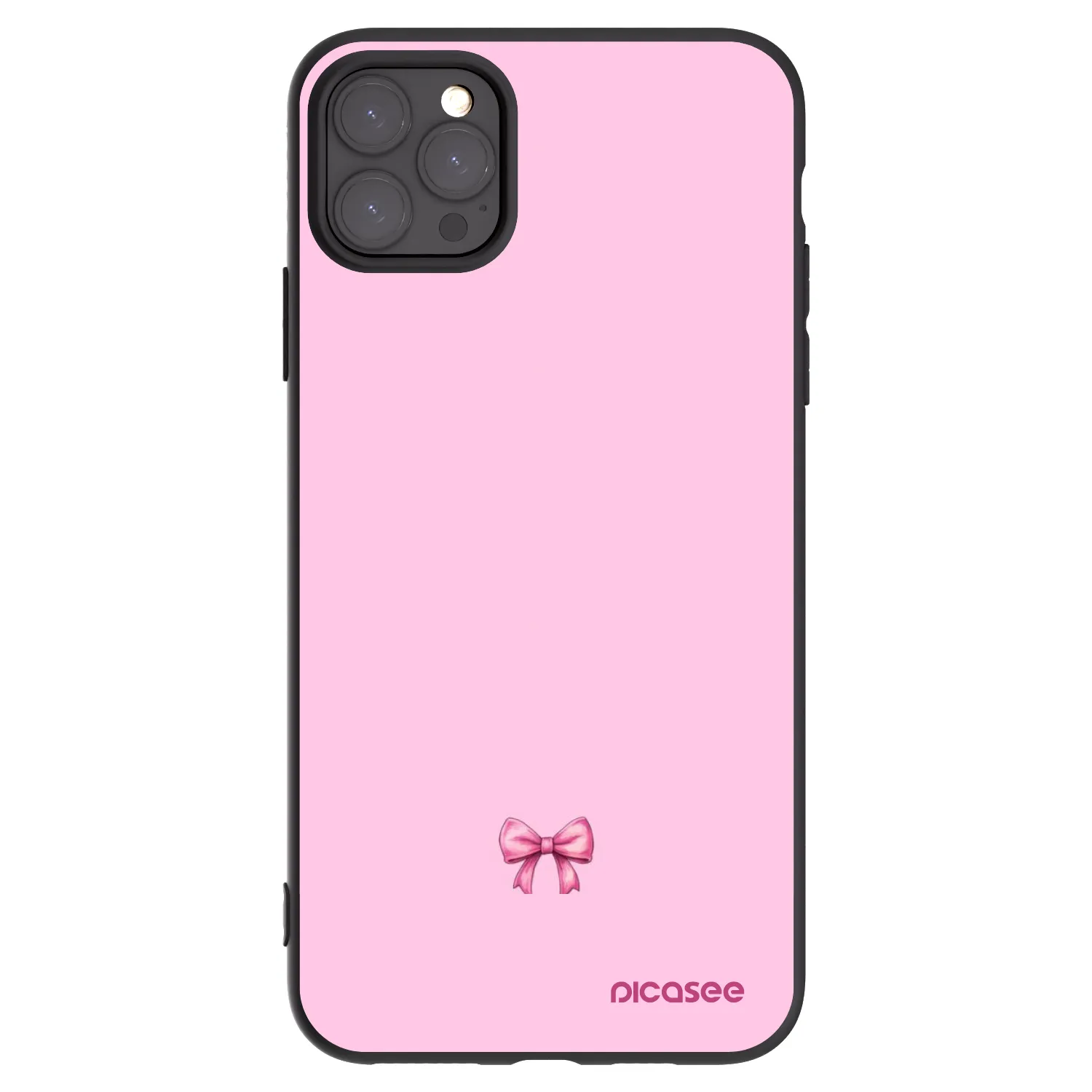 Picasee silikonski črni ovitek za Apple iPhone 11 Pro Max - Blush bow