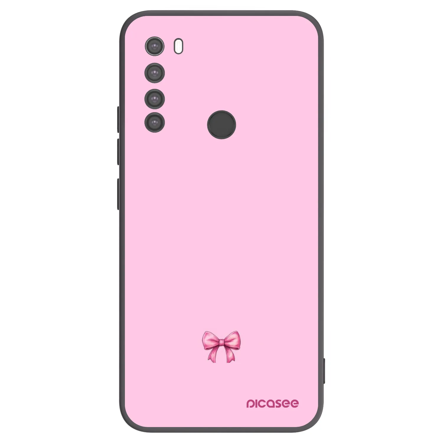 Picasee silikonski črni ovitek za Xiaomi Redmi Note 8 - Blush bow