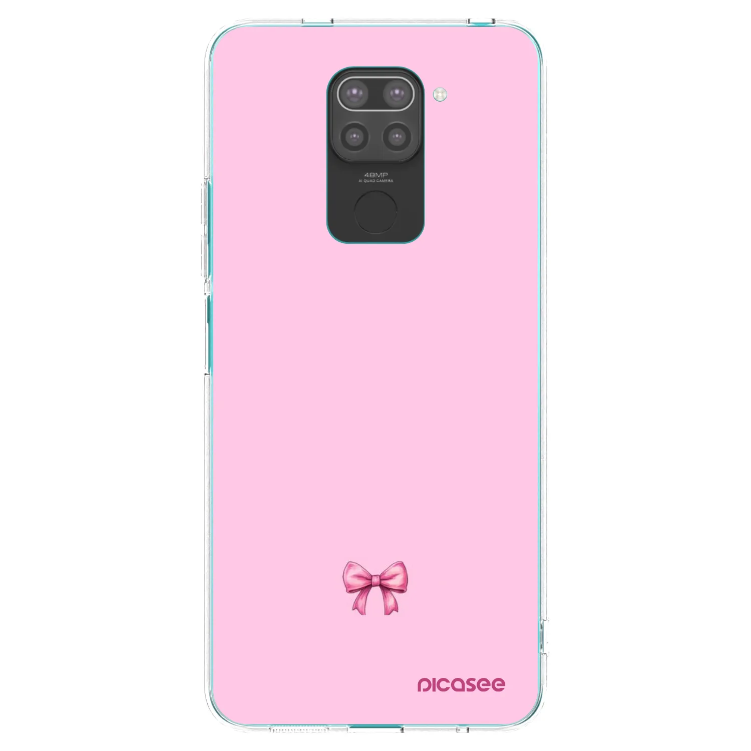 Picasee silikonski črni ovitek za Xiaomi Redmi Note 9 - Blush bow