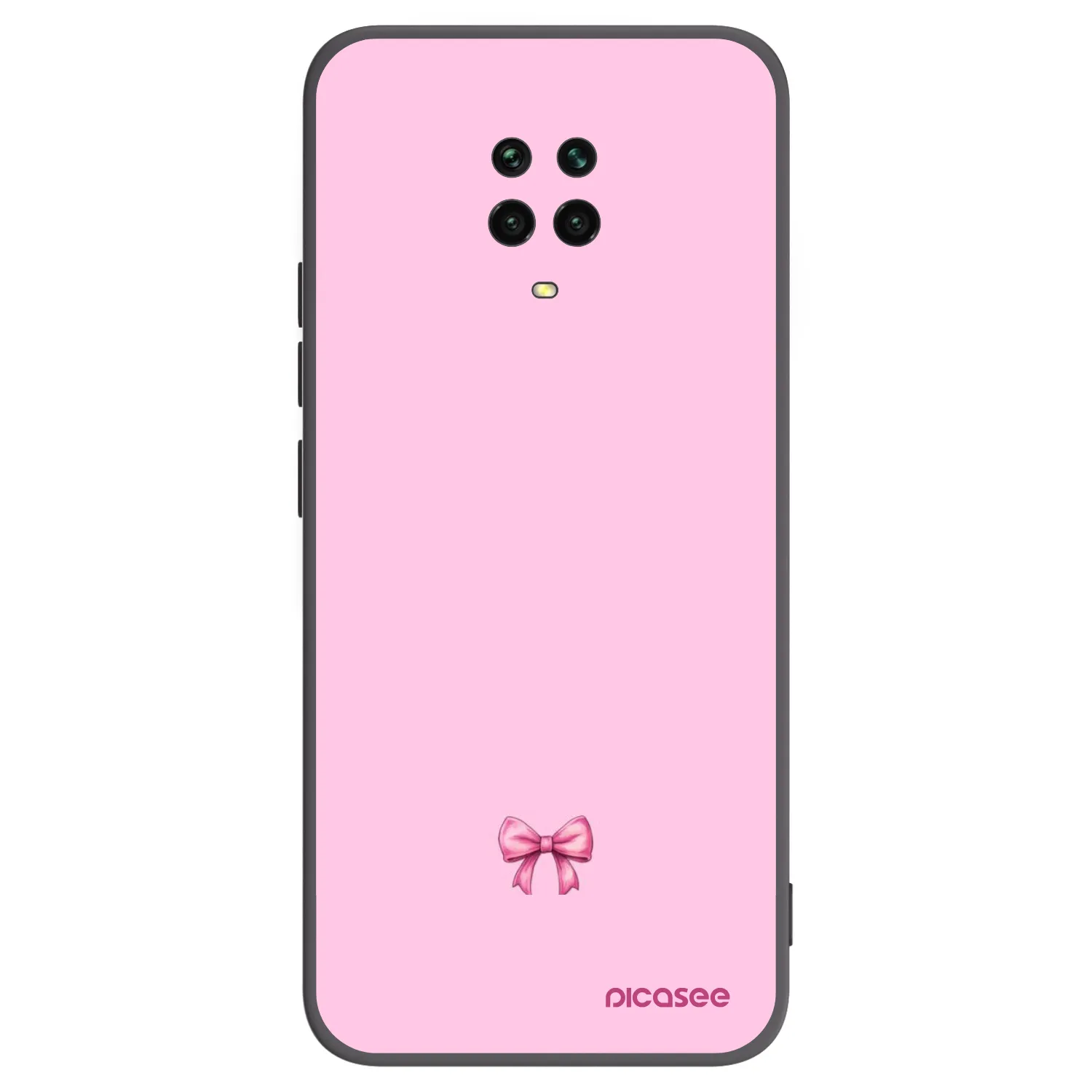 Picasee silikonski črni ovitek za Xiaomi Redmi Note 9S - Blush bow