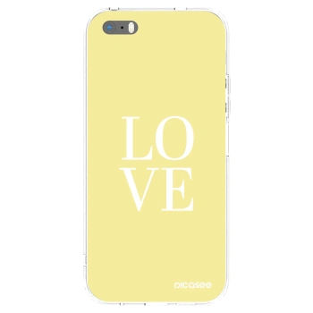 Picasee silikonski prozorni ovitek za Apple iPhone 5/5S/SE - Love