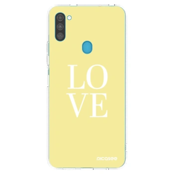 Picasee silikonski prozorni ovitek za Samsung Galaxy M11 - Love