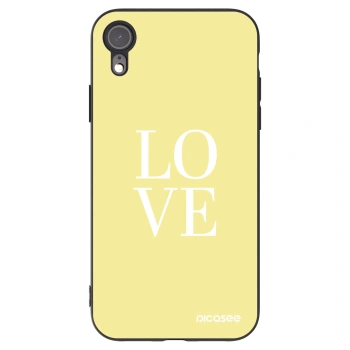 Picasee silikonski črni ovitek za Apple iPhone XR - Love