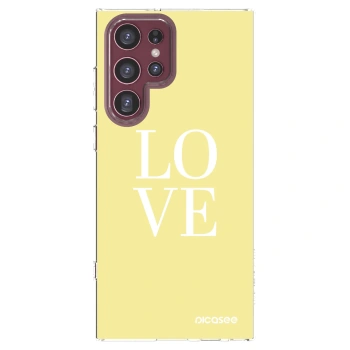 Picasee silikonski prozorni ovitek za Samsung Galaxy S22 Ultra 5G - Love