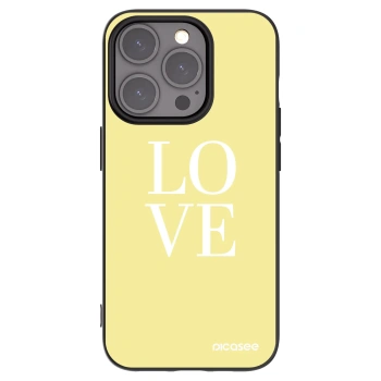 Picasee silikonski črni ovitek za Apple iPhone 15 Pro - Love