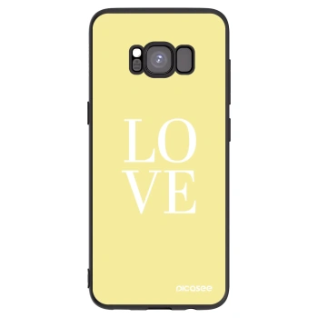 Picasee silikonski črni ovitek za Samsung Galaxy S8 G950F - Love