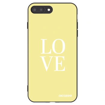 Picasee silikonski črni ovitek za Apple iPhone 8 Plus - Love