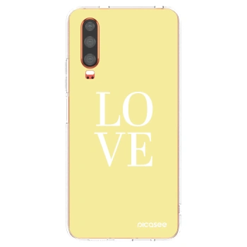 Picasee silikonski prozorni ovitek za Huawei P30 - Love