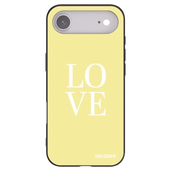 Picasee silikonski črni ovitek za Apple iPhone Air - Love