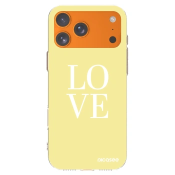 Picasee silikonski prozorni ovitek za Apple iPhone 17 Pro Max - Love