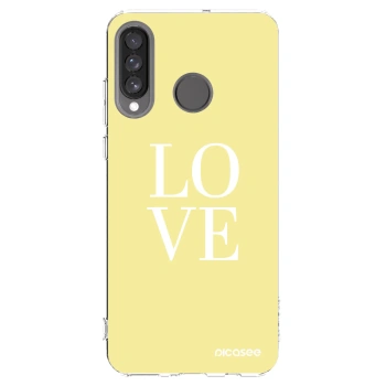 Picasee silikonski prozorni ovitek za Huawei P30 Lite - Love