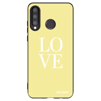 Picasee silikonski črni ovitek za Huawei P30 Lite - Love