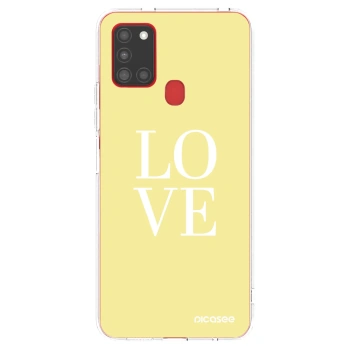 Picasee silikonski prozorni ovitek za Samsung Galaxy A21s - Love