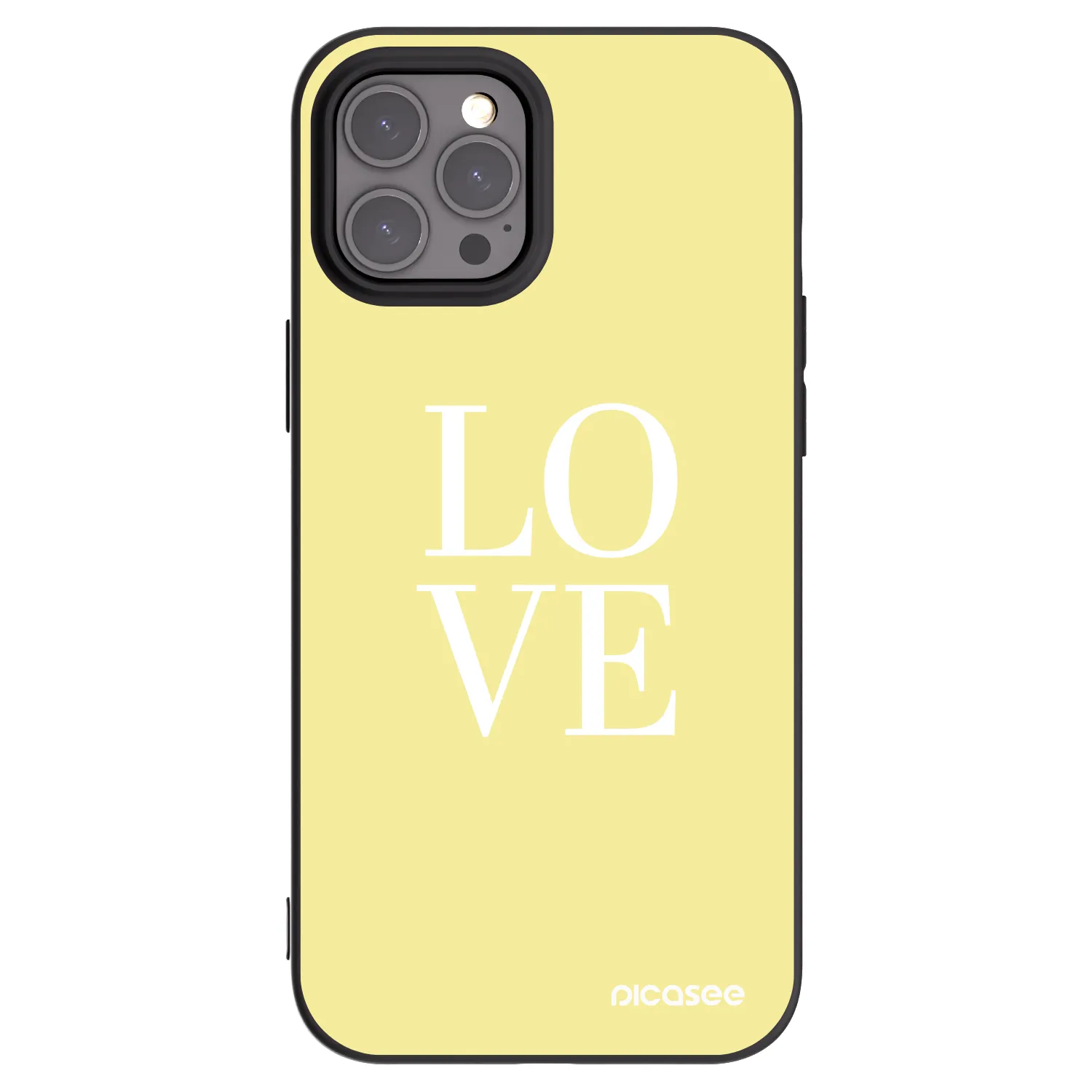 Picasee silikonski črni ovitek za Apple iPhone 12 Pro Max - Love