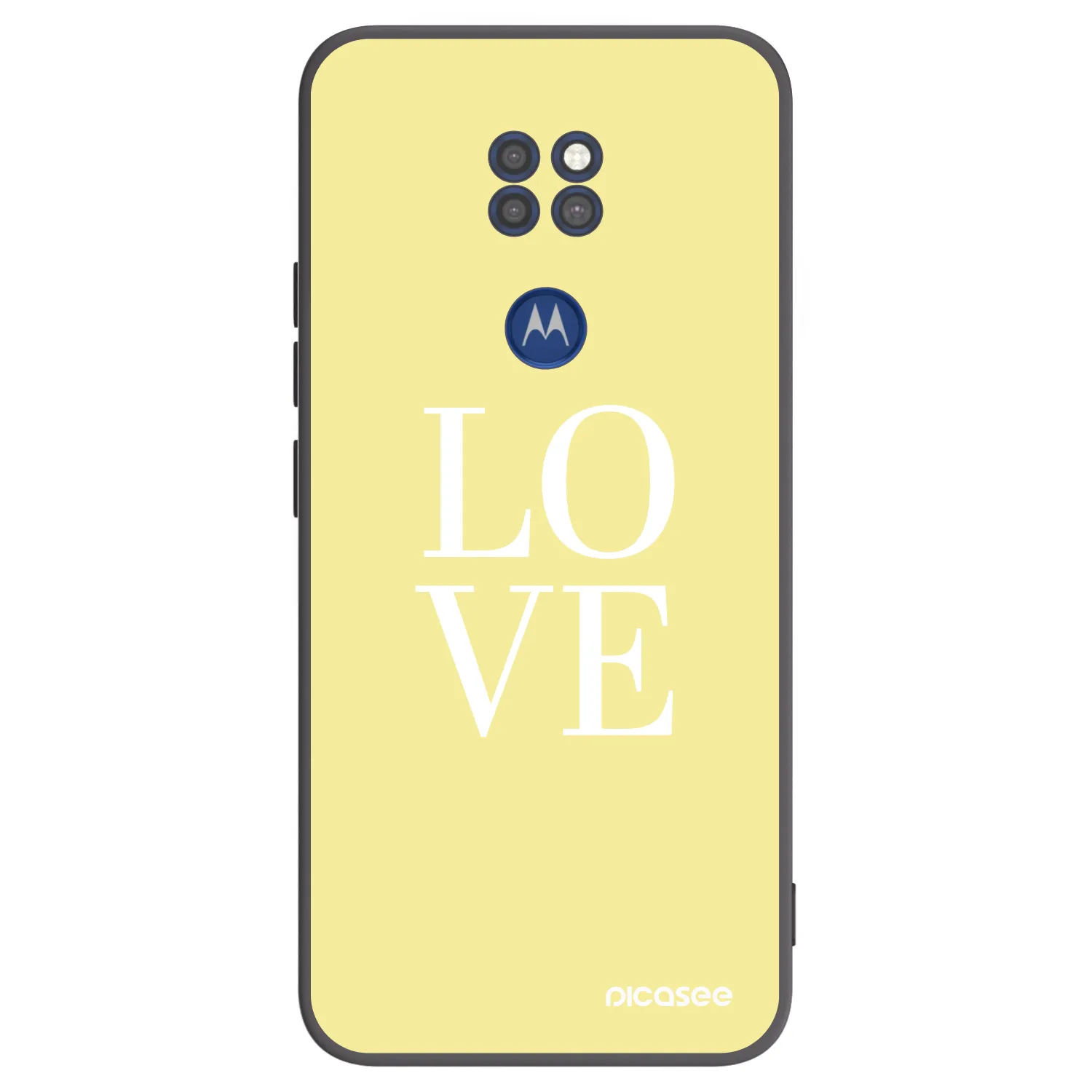 Picasee silikonski črni ovitek za Motorola Moto G9 Play - Love