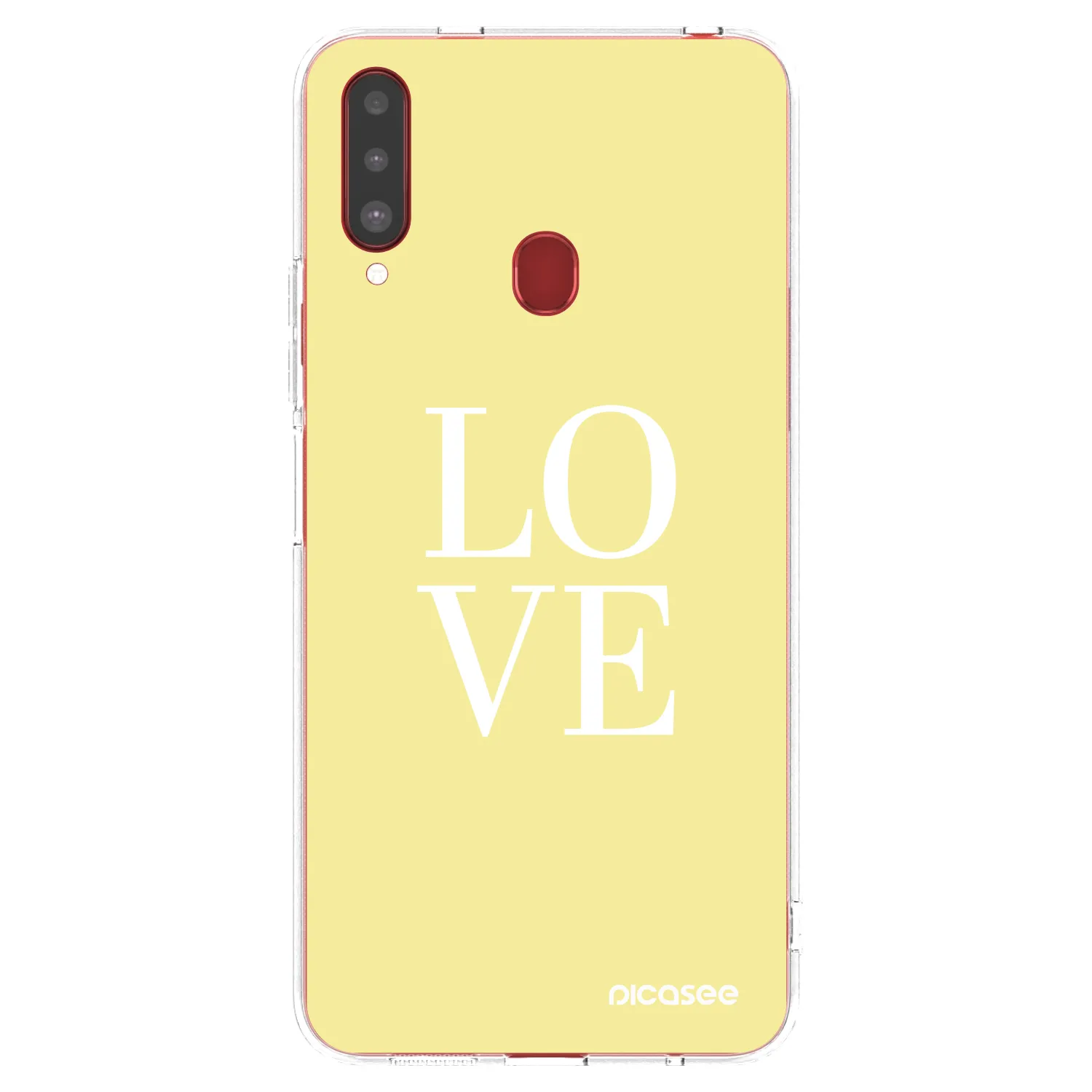 Picasee silikonski prozorni ovitek za Samsung Galaxy A20s - Love