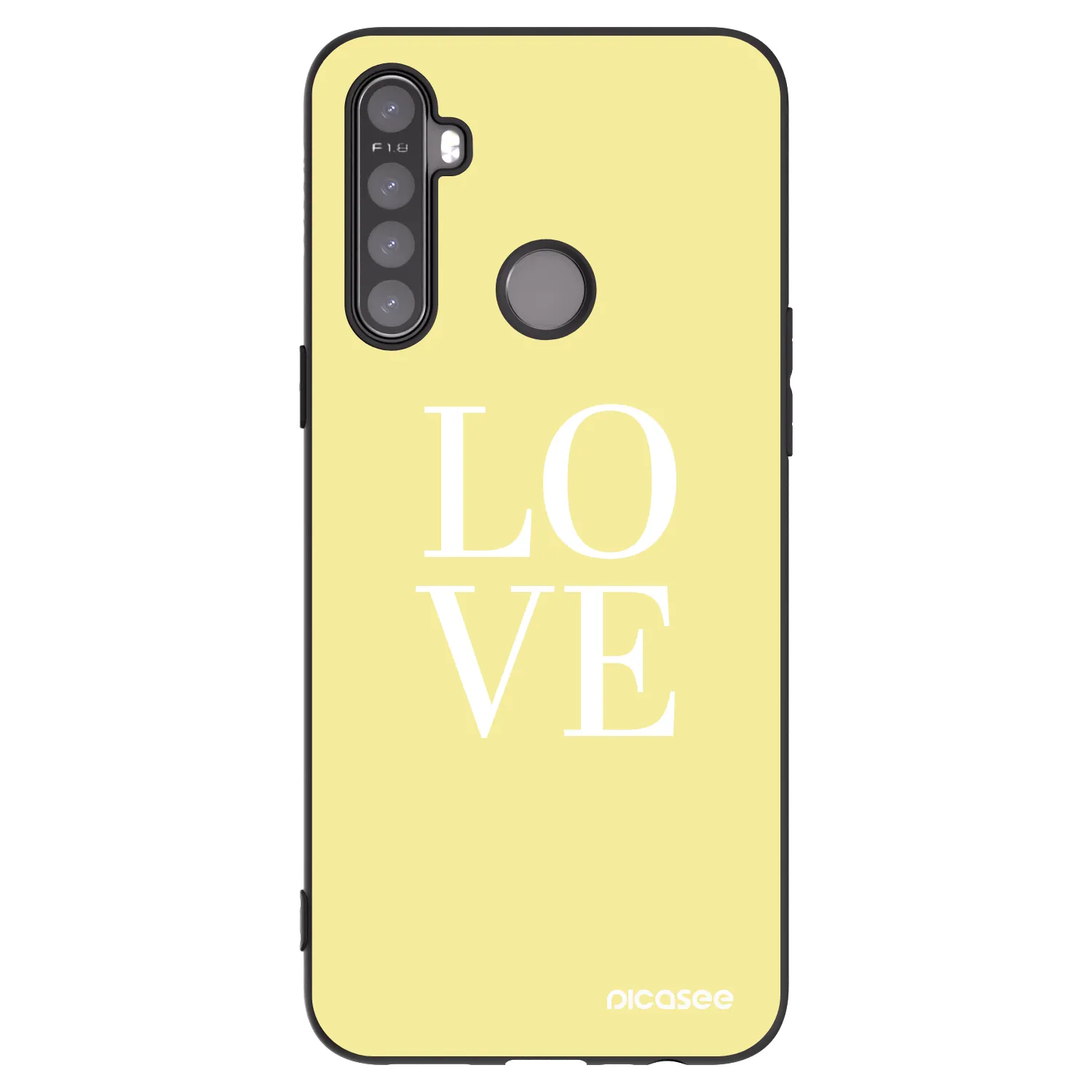 Picasee silikonski črni ovitek za Realme 6i - Love