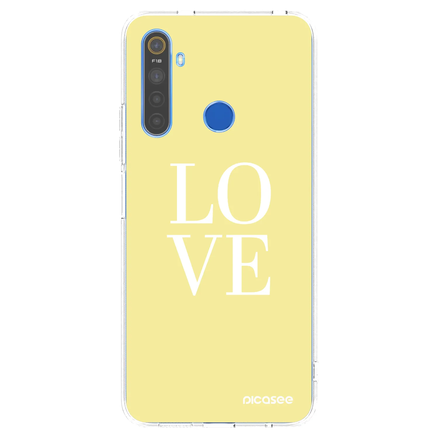 Picasee silikonski prozorni ovitek za Realme 5 - Love