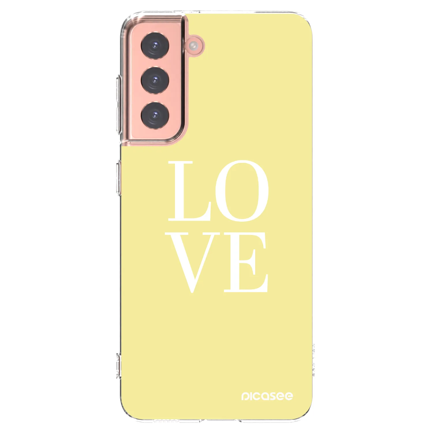 Picasee silikonski prozorni ovitek za Samsung Galaxy S21 5G G991B - Love