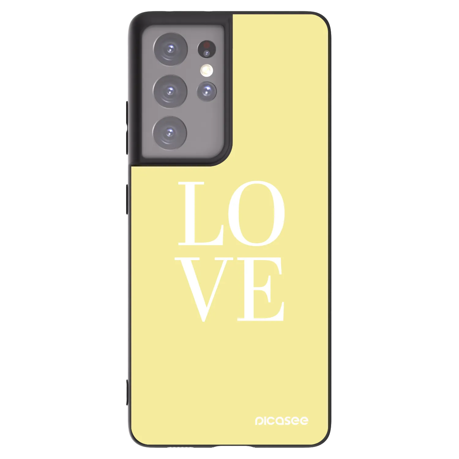 Picasee silikonski črni ovitek za Samsung Galaxy S21 Ultra 5G G998B - Love
