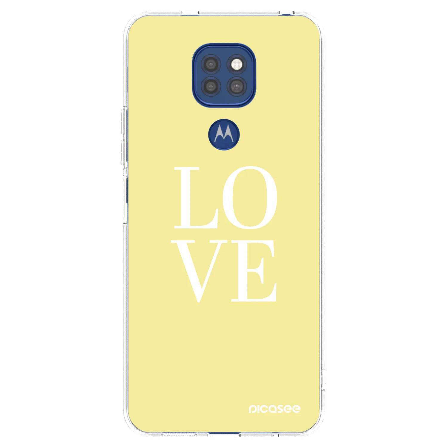Picasee silikonski prozorni ovitek za Motorola Moto G9 Play - Love