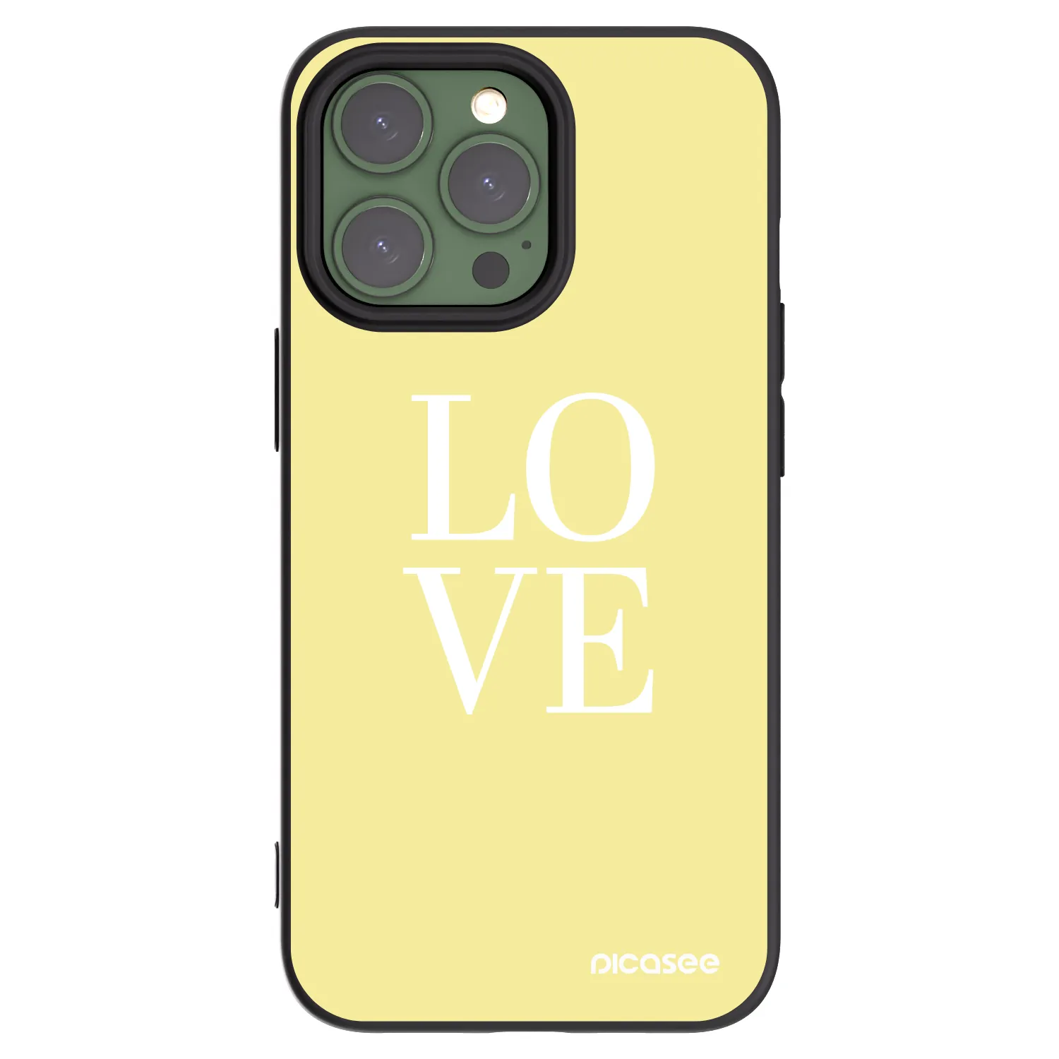 Picasee silikonski črni ovitek za Apple iPhone 13 Pro - Love