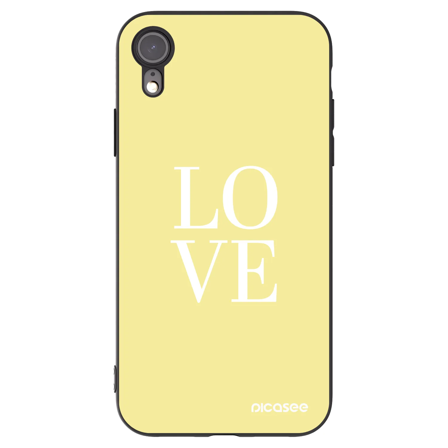 Picasee silikonski črni ovitek za Apple iPhone XR - Love